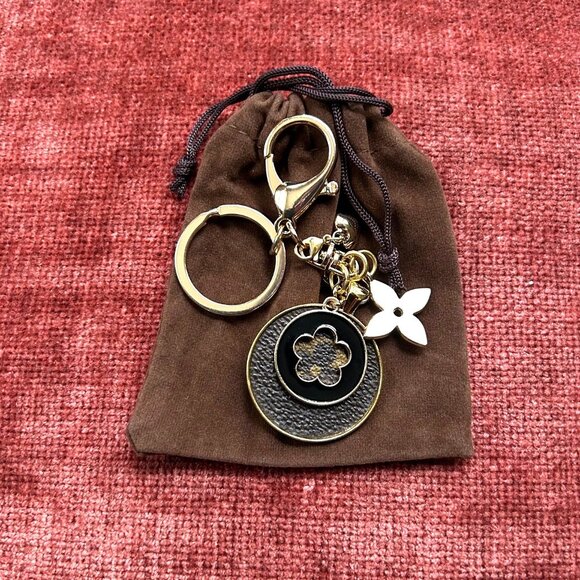 CLOVER ✤ BAG CHARM Brown Black and Gold Tone Charms ✤ - Picture 5 of 7